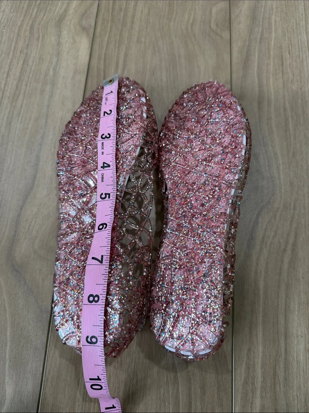 Sparkling Pink Jelly Flats for Women